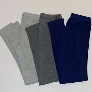 Girls Leggings gray, dark gray and navy Size Large